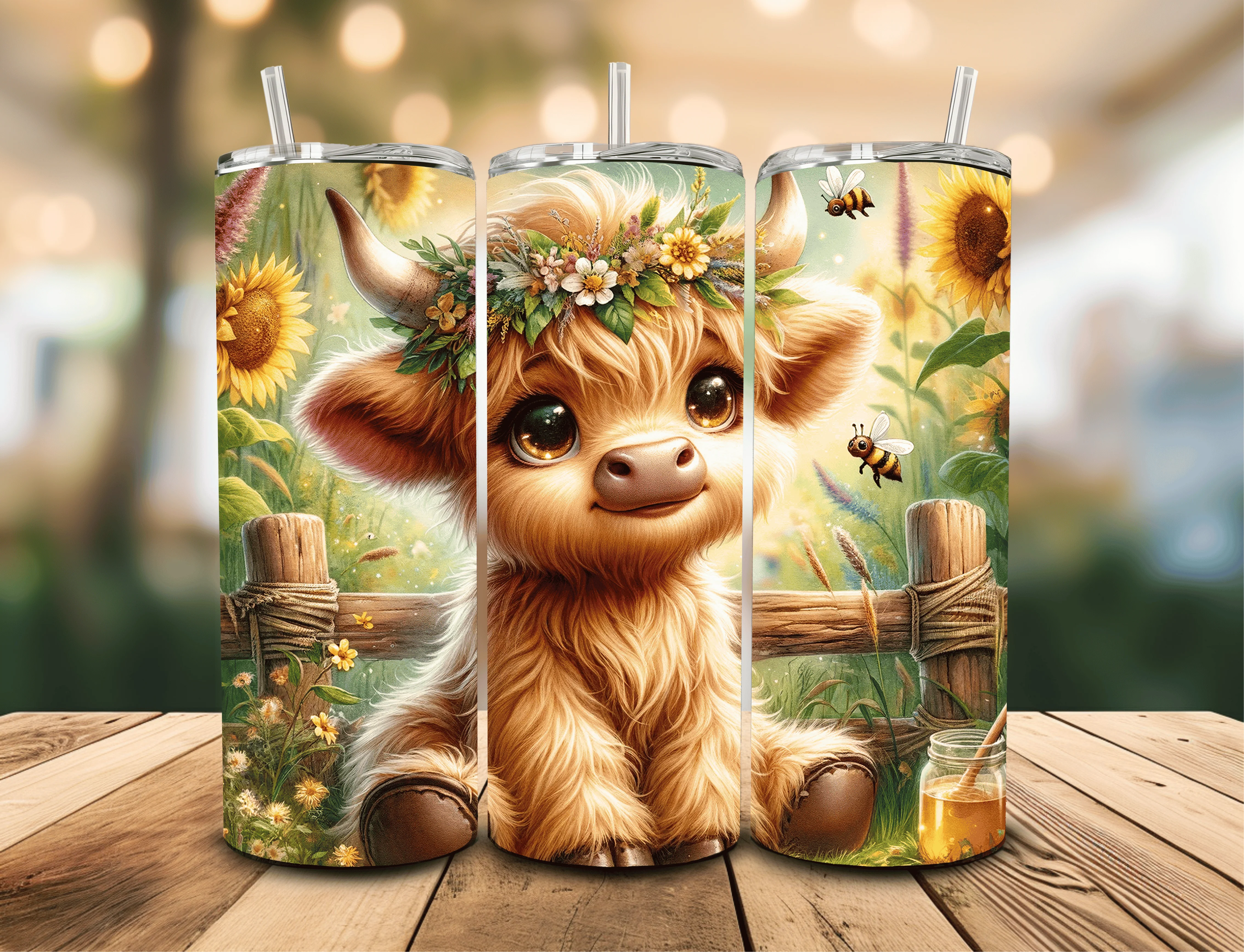Cute Cow 20 oz Insulated Tumbler Multible Design Options - Image 10