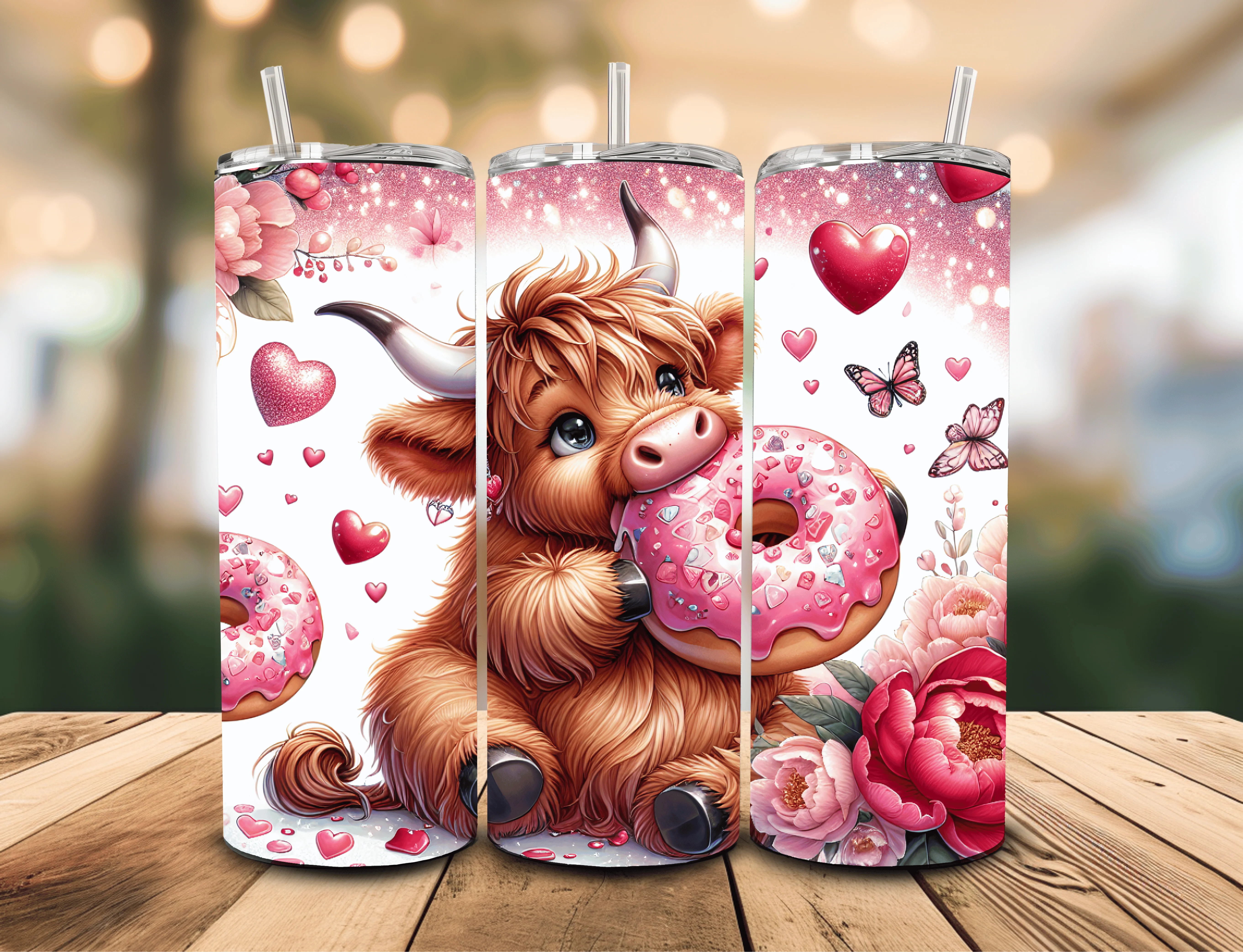 Cute Cow 20 oz Insulated Tumbler Multible Design Options - Image 11