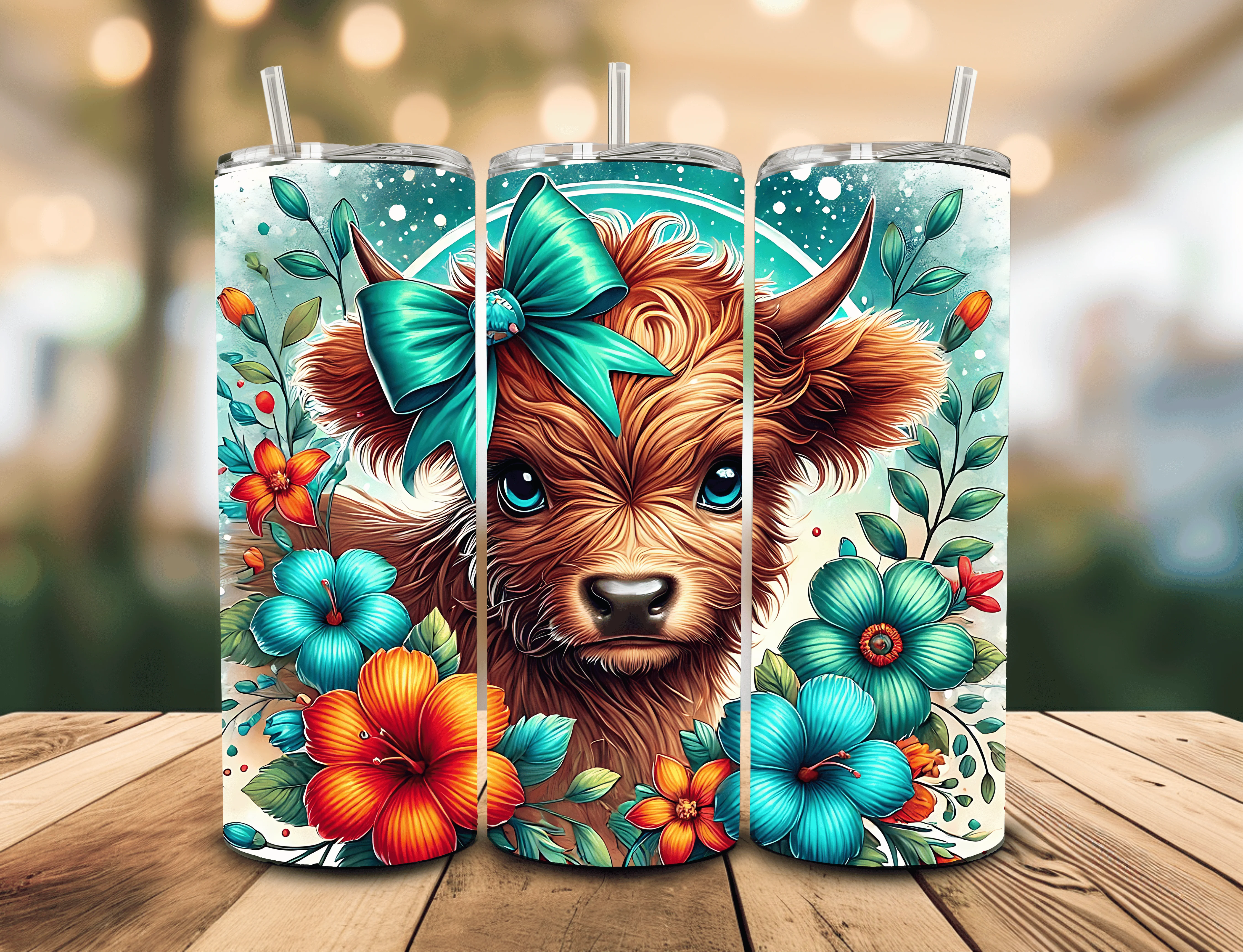 Cute Cow 20 oz Insulated Tumbler Multible Design Options - Image 12