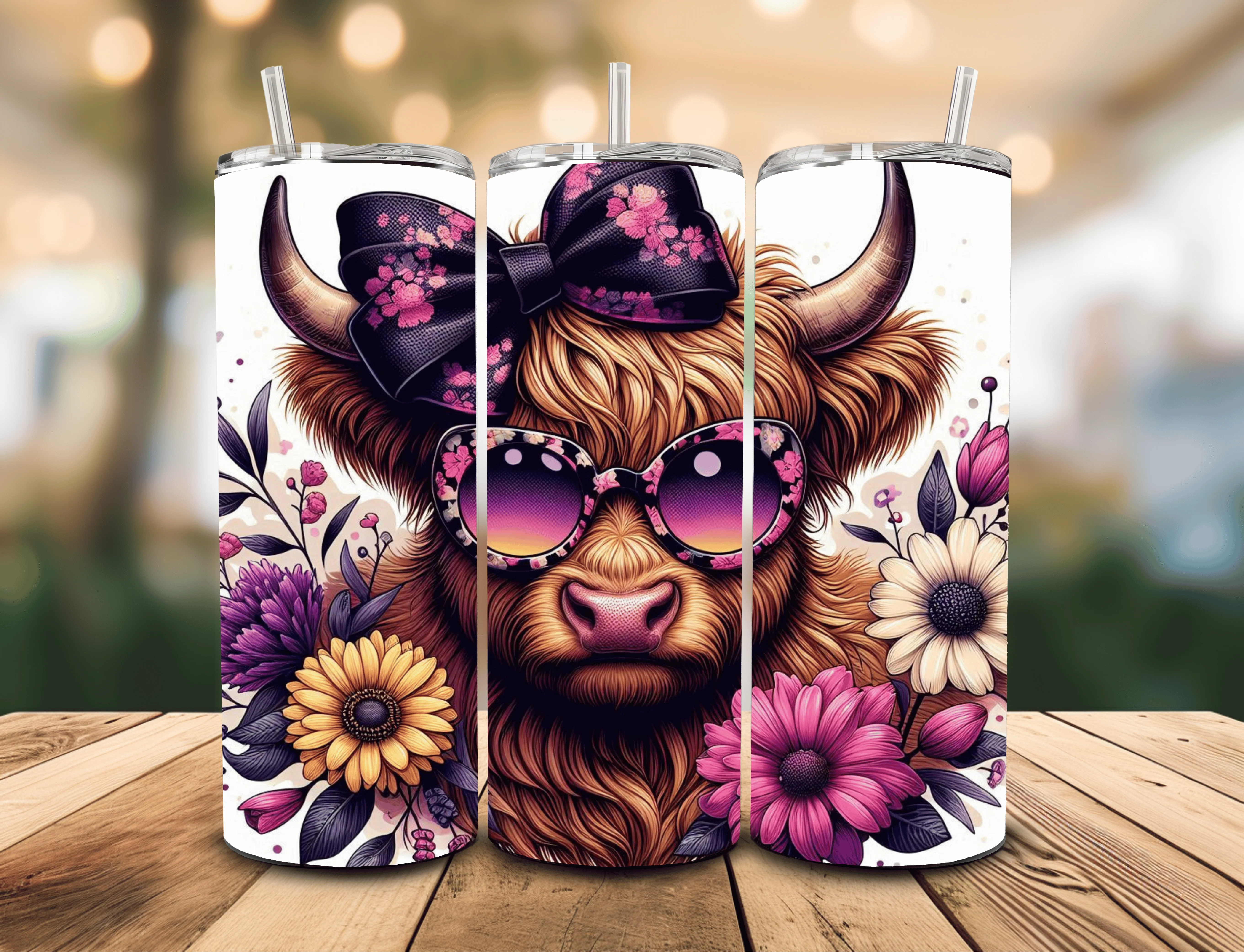 Cute Cow 20 oz Insulated Tumbler Multible Design Options - Image 14