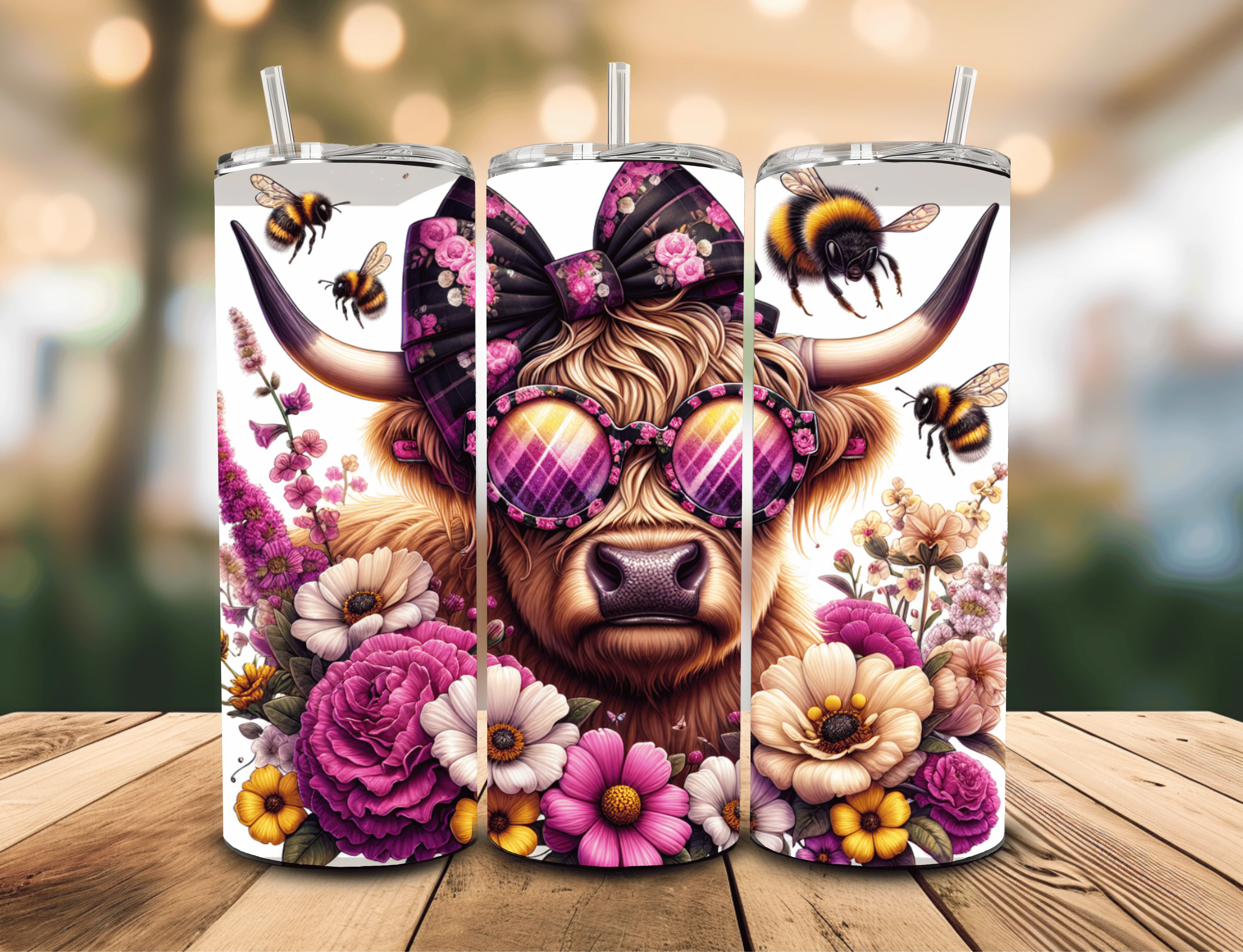 Cute Cow 20 oz Insulated Tumbler Multible Design Options - Image 15