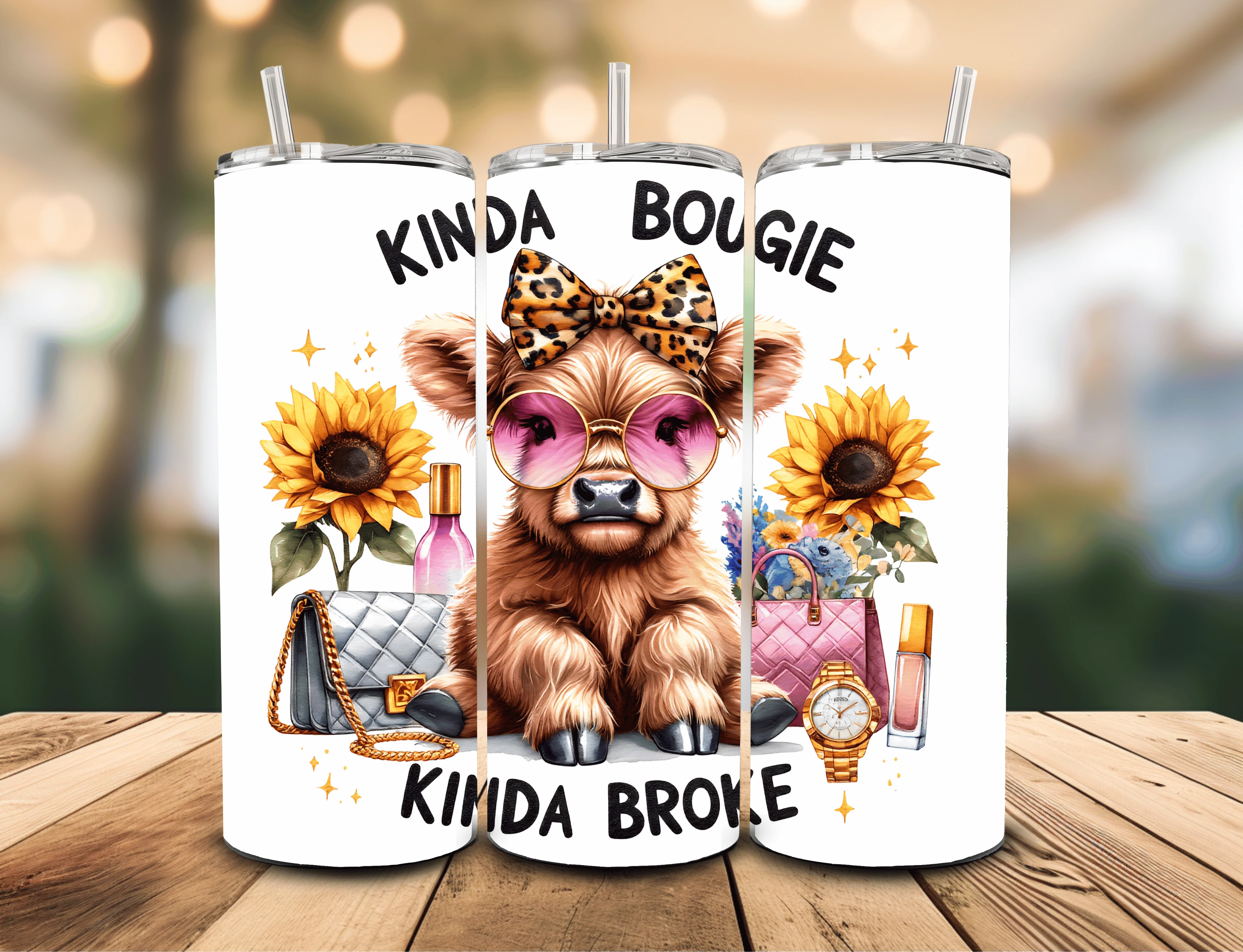 Cute Cow 20 oz Insulated Tumbler Multible Design Options - Image 4