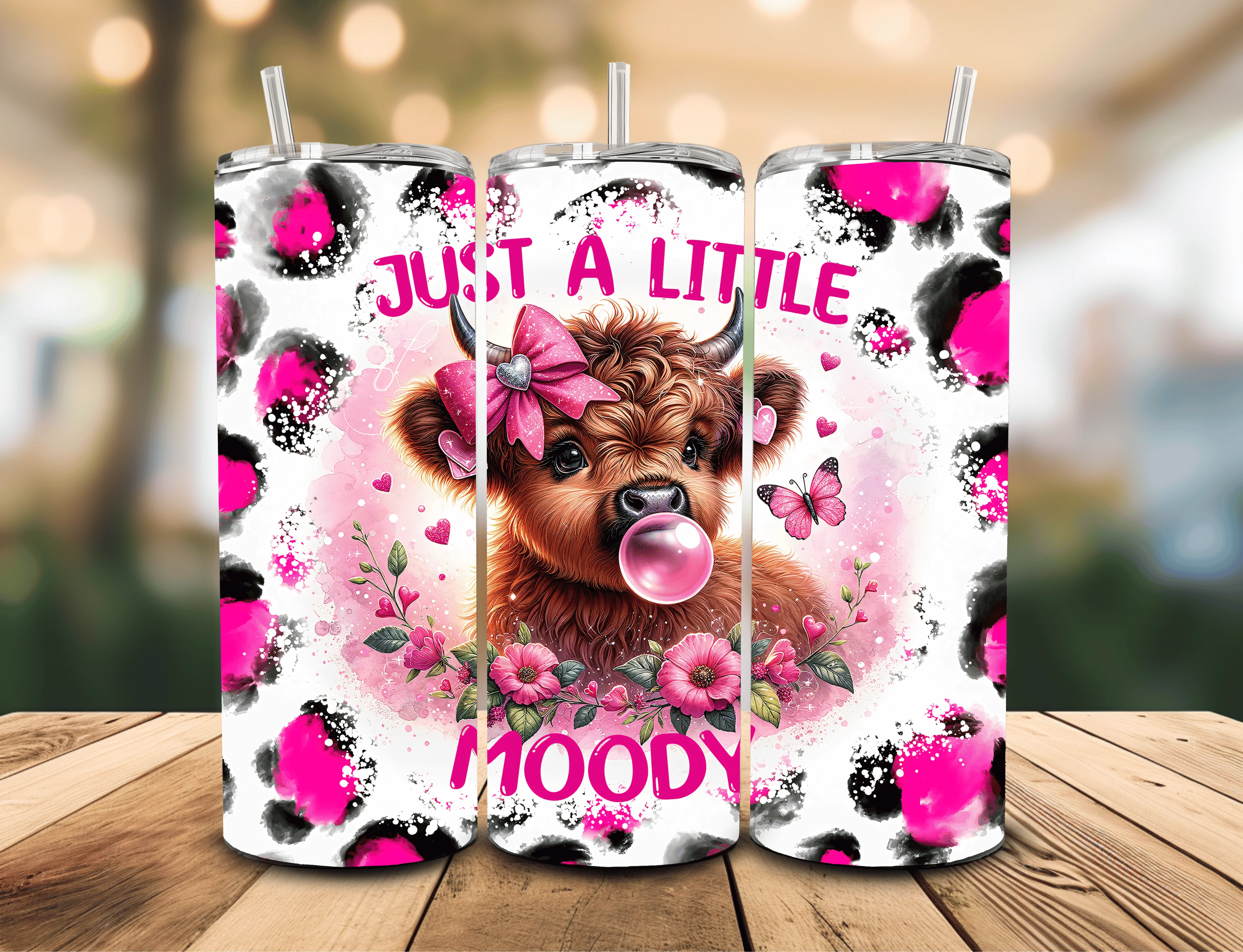 Cute Cow 20 oz Insulated Tumbler Multible Design Options - Image 7