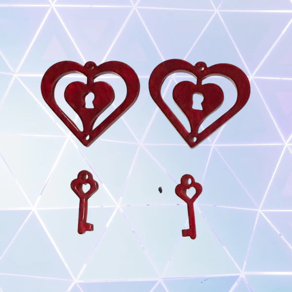 Heart Dangle Earring Blanks Pack of 5 Pairs - Image 3