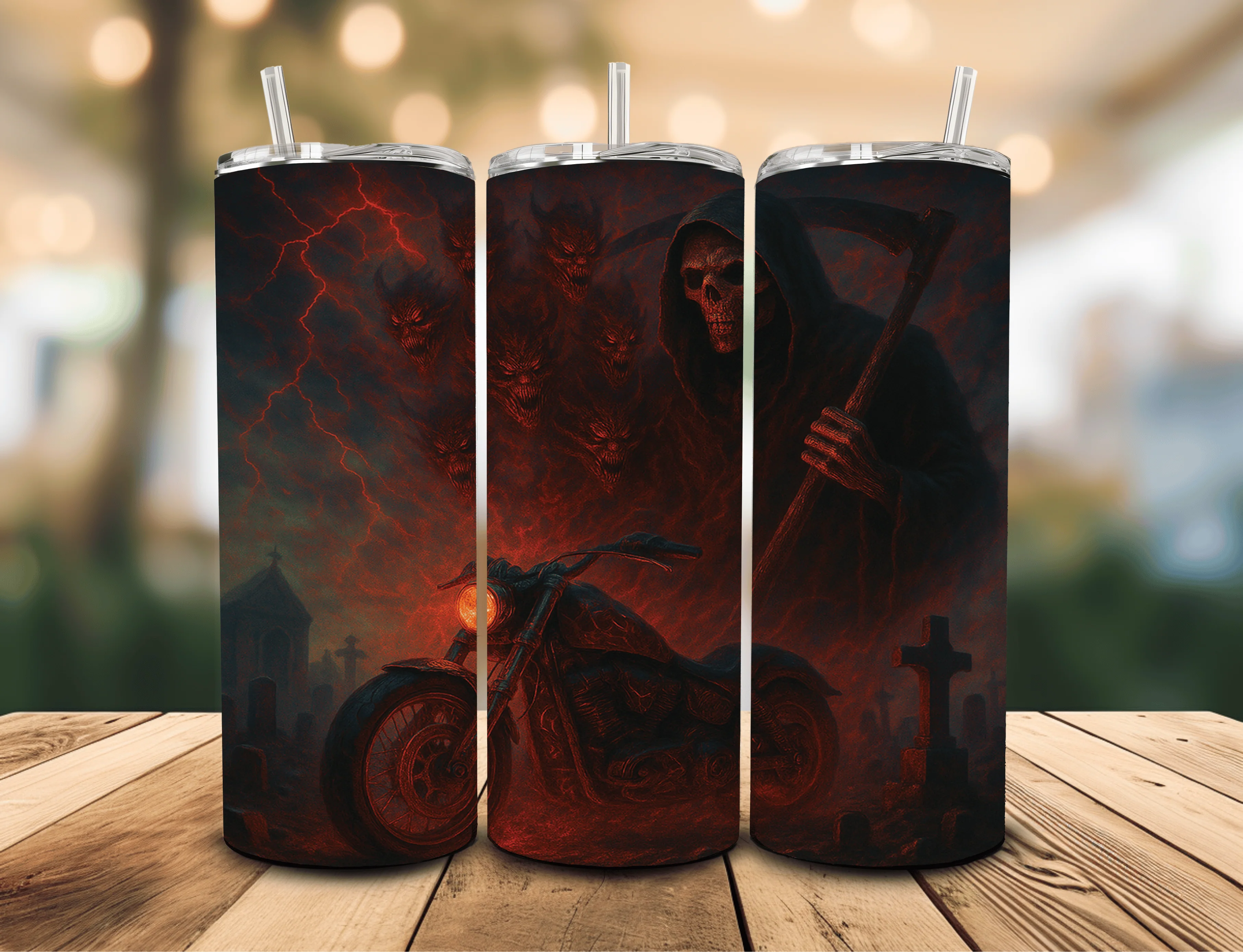 Lost Souls Reaper Bike 20 oz Insulated Tumbler